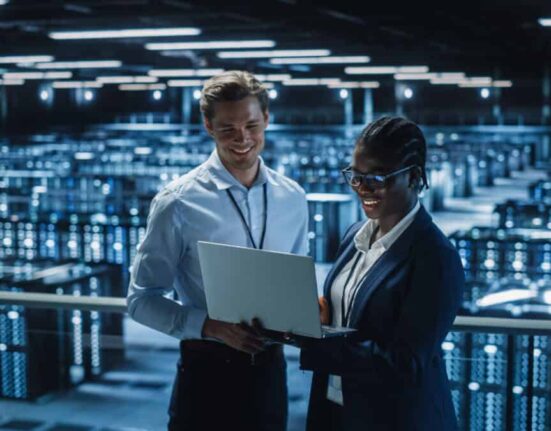 Data center servers IT workers